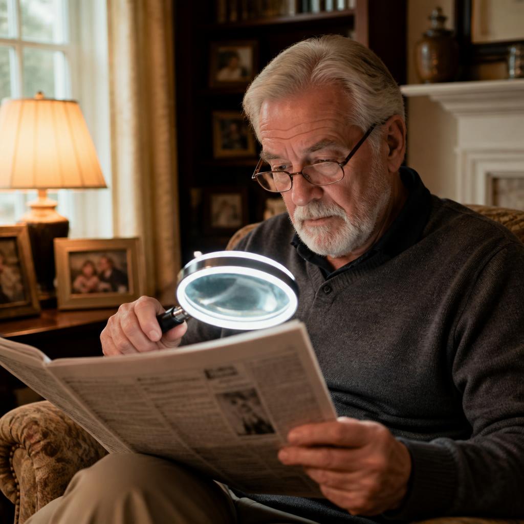 Lupa de lectura con luz LED
